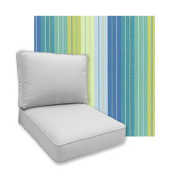 Sunbrella Seville Seaside Patio Chair Replacement Cushions