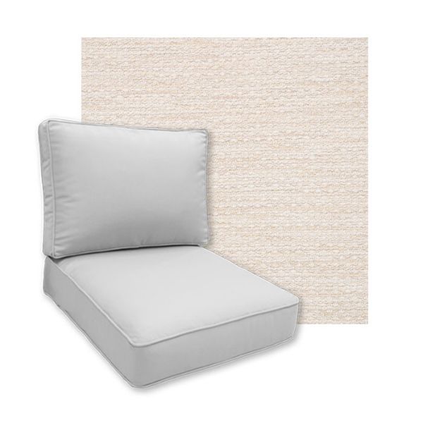 Sunbrella Litchfield Eggshell Patio Chair Replacement Cushions