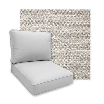 Sunbrella Litchfield Fog Patio Chair Replacement Cushions