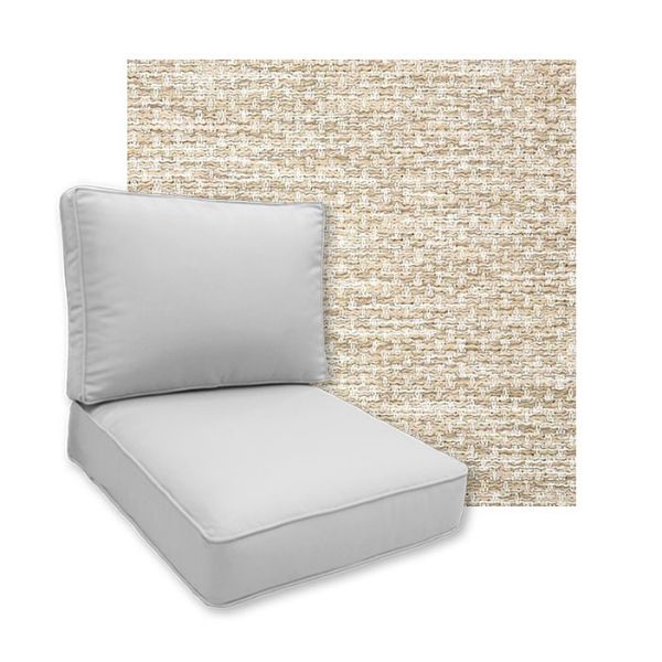 Sunbrella Litchfield Sand Patio Chair Replacement Cushions