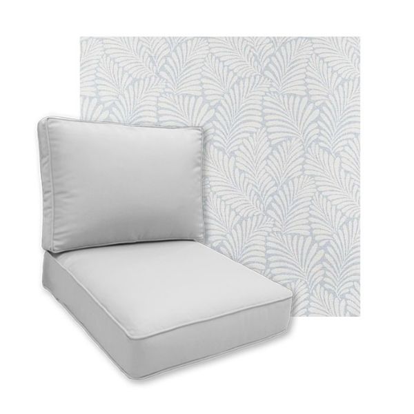 Sunbrella Frond Sky Patio Chair Replacement Cushions