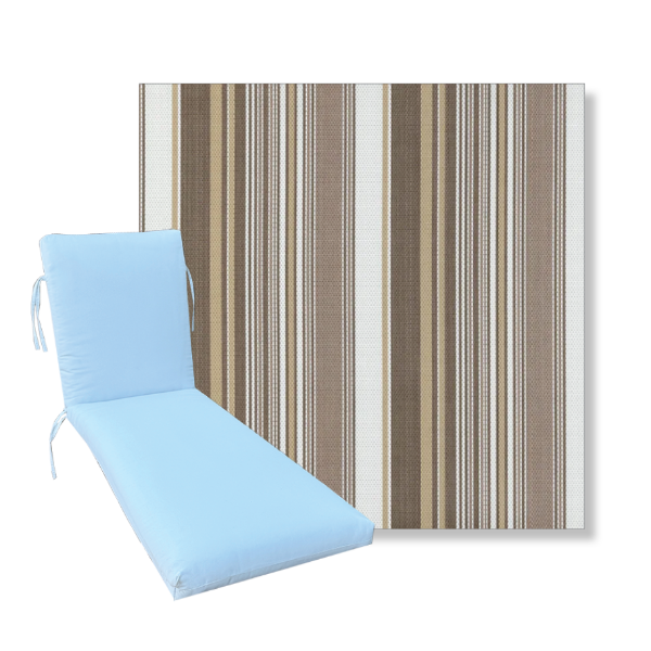 Classic Universal Chaise Lounge Cushions | Twitchell Textilene Sling Fabrics | 3 Sizes
