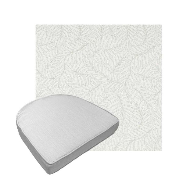 Custom outdoor contoured seat cushions from Cascadia Outdoor Cushions in Sunbrella Fabrics