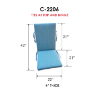 Universal Patio Chair Cushions with A Hinge and fabric ties - Order bulk quantity for your Pool Club, Country club or HOA - 9 universal Sizes - Sunbrella Fabrics