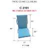 Universal Patio Chair Cushions with A Hinge and fabric ties - Order bulk quantity for your Pool Club, Country club or HOA - 9 universal Sizes - Sunbrella Fabrics