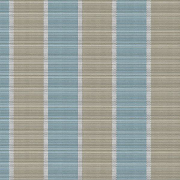 Phifertex Fiji Stripe Morning Blue sling chair replacement fabric Sample } Custom Fits Patio Slings