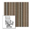 Phifertex Brooklyn Stripe Clay One-Piece Chair Sling | Custom Made To Fit | Custom Patio Sling Replacement
