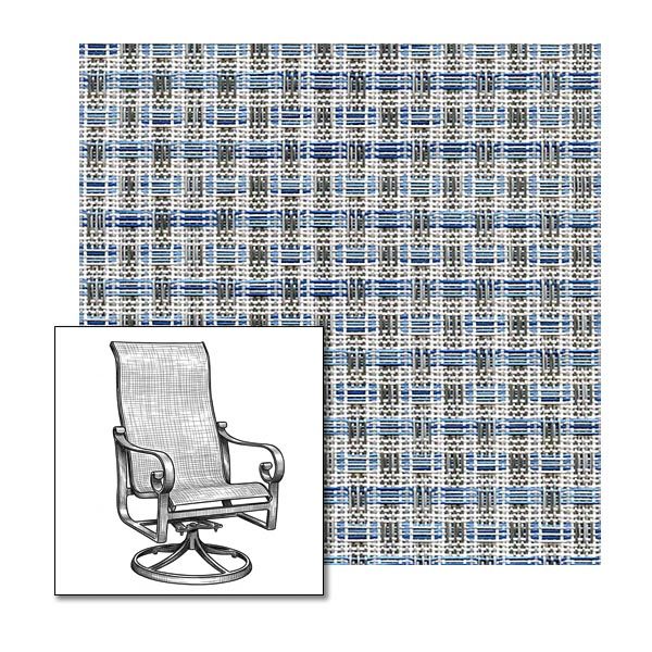 Phifertex Burke Riviera One-Piece Chair Sling | Custom Made To Fit | Custom Patio Sling Replacement