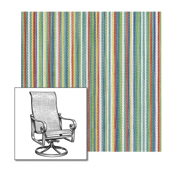 Phifertex Coco Confetti One-Piece Chair Sling | Custom Made To Fit | Custom Patio Sling Replacement