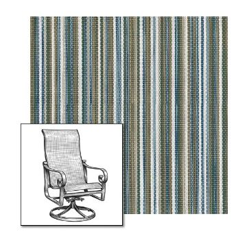 Phifertex Coco High Tide One-Piece Chair Sling | Custom Made To Fit | Custom Patio Sling Replacement