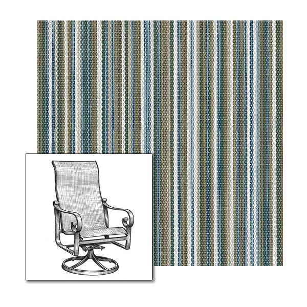 Phifertex Coco High Tide One-Piece Chair Sling | Custom Made To Fit | Custom Patio Sling Replacement