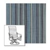 Phifertex Dakota Stripe Blueprint One-Piece Chair Sling | Custom Made To Fit | Custom Patio Sling Replacement
