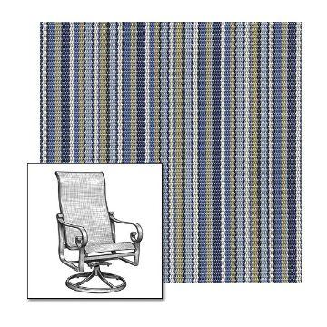 Delray Stripe Poolside One-Piece Chair Sling | Custom Made To Fit | Custom Patio Sling Replacement