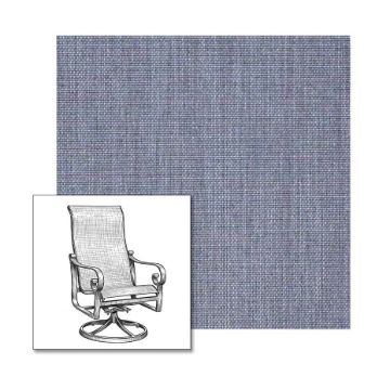 Sunbrella Augustine Denim One-Piece Chair Sling | Custom Made To Fit | Custom Patio Sling Replacement