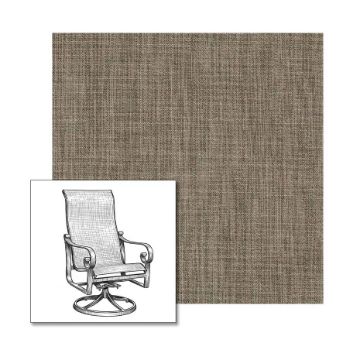 Sunbrella Augustine Gravel One-Piece Chair Sling | Custom Made To Fit | Custom Patio Sling Replacement