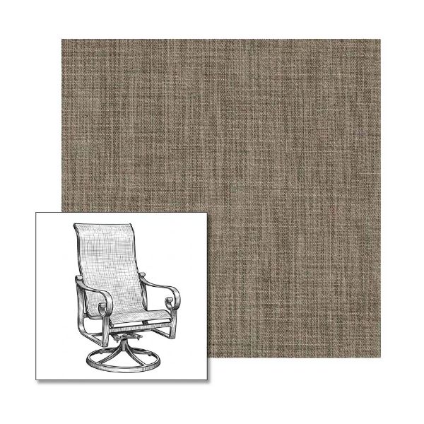 Sunbrella Augustine Gravel One-Piece Chair Sling | Custom Made To Fit | Custom Patio Sling Replacement