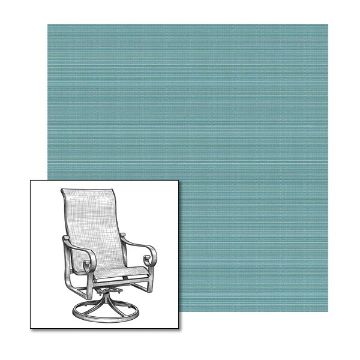 Phifer Dupione Aquamarine One-Piece Chair Sling | Custom Made To Fit | Custom Patio Sling Replacement