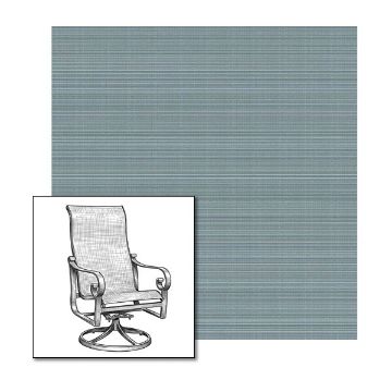 Phifer Dupione Winter Blue One-Piece Chair Sling | Custom Made To Fit | Custom Patio Sling Replacement