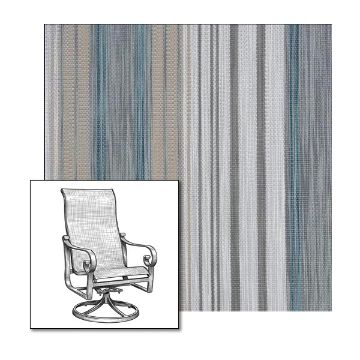 Phifer Elise Stripe Chesapeake One-Piece Chair Sling | Custom Made To Fit | Custom Patio Sling Replacement