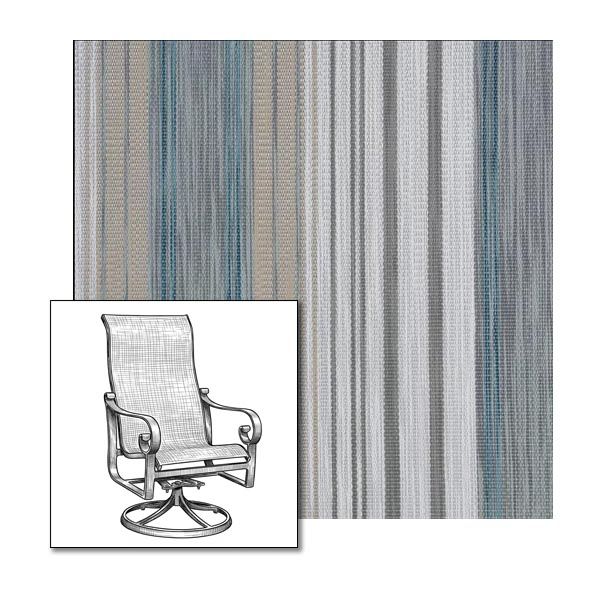 Phifer Elise Stripe Chesapeake One-Piece Chair Sling | Custom Made To Fit | Custom Patio Sling Replacement
