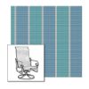 Phifer Fiji Stripe Aqua One-Piece Chair Sling | Custom Made To Fit | Custom Patio Sling Replacement