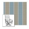 Phifer Fiji Stripe Morning Blue One-Piece Chair Sling | Custom Made To Fit | Custom Patio Sling Replacement