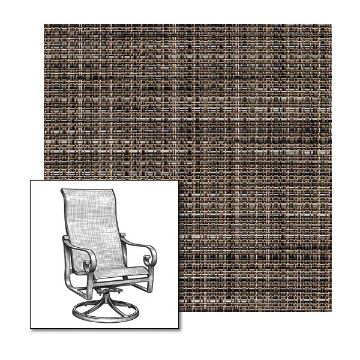 Phifer Gannon Mocha One-Piece Chair Sling | Custom Made To Fit | Custom Patio Sling Replacement