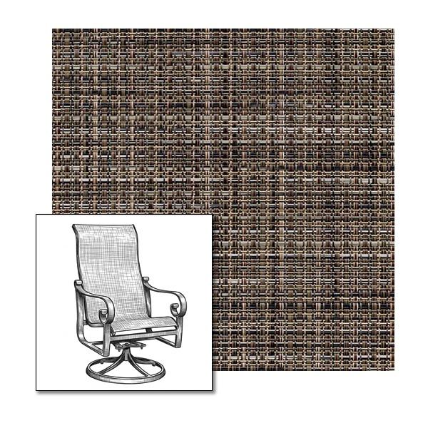 Phifer Gannon Mocha One-Piece Chair Sling | Custom Made To Fit | Custom Patio Sling Replacement