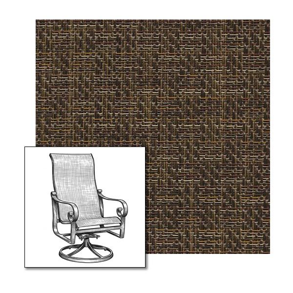 Phifer Grasscloth Bronze One-Piece Chair Sling | Custom Made To Fit | Custom Patio Sling Replacement