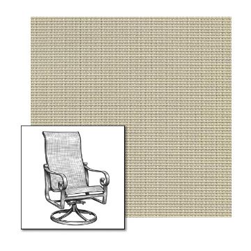 Phifer Grey Sand One-Piece Chair Sling | Custom Made To Fit | Custom Patio Sling Replacement
