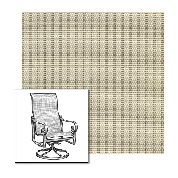 Phifer Grey Sand One-Piece Chair Sling | Custom Made To Fit | Custom Patio Sling Replacement
