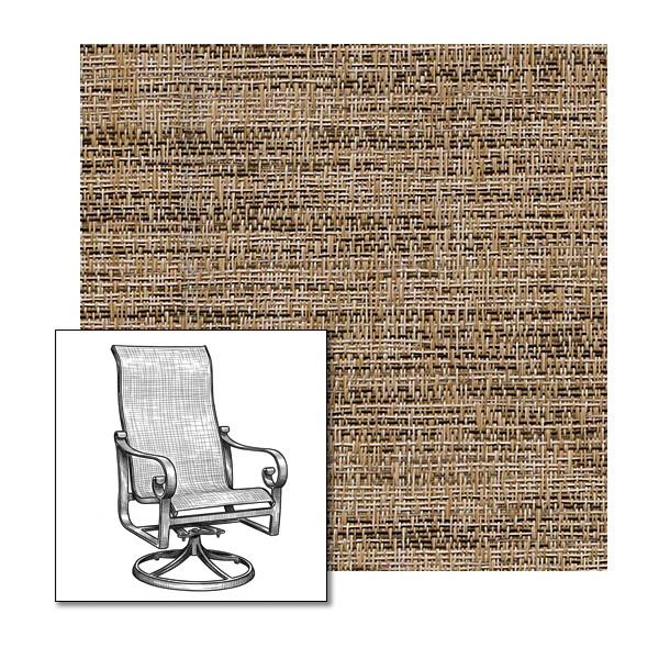 Phifer Hadley Cedar One-Piece Chair Sling | Custom Made To Fit | Custom Patio Sling Replacement