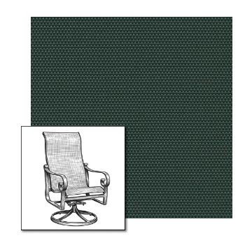 Phifer Holly Green One-Piece Chair Sling | Custom Made To Fit | Custom Patio Sling Replacement