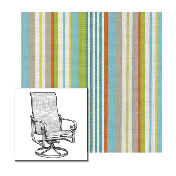 Phifer Kona Playa One-Piece Chair Sling | Custom Made To Fit | Custom Patio Sling Replacement