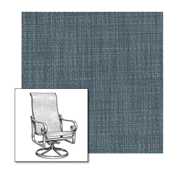 Phifer Lansing Denim One-Piece Chair Sling | Custom Made To Fit | Custom Patio Sling Replacement