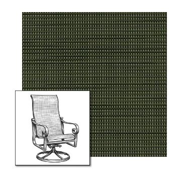 Phifer Madras Tweed Moss One-Piece Chair Sling | Custom Made To Fit | Custom Patio Sling Replacement