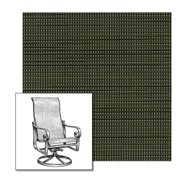 Phifer Madras Tweed Moss One-Piece Chair Sling | Custom Made To Fit | Custom Patio Sling Replacement