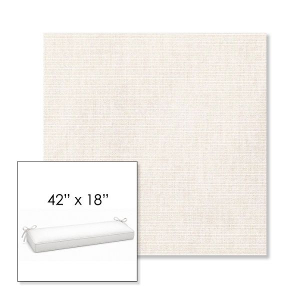 Picture of Ambrose Linen | Sunbrella® 42" x 18" Outdoor Bench Cushion