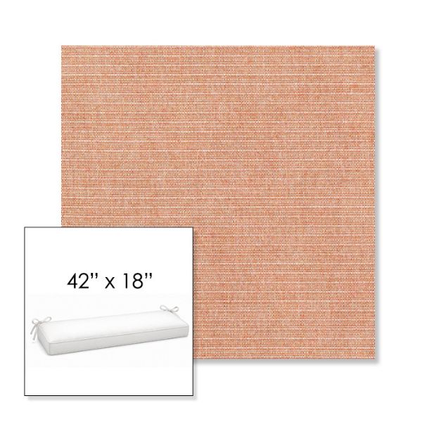 Picture of Ambrose Terracotta | Sunbrella® 42" x 18" Outdoor Bench Cushion