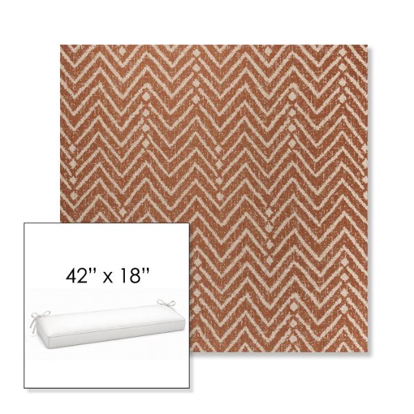 Picture of Argo Clay | Sunbrella® 42" x 18" Outdoor Bench Cushion