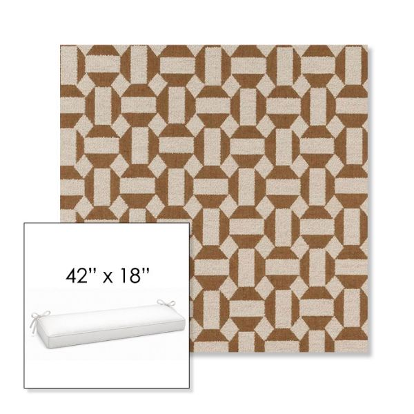 Picture of Assemble Teak | Sunbrella® 42" x 18" Outdoor Bench Cushion