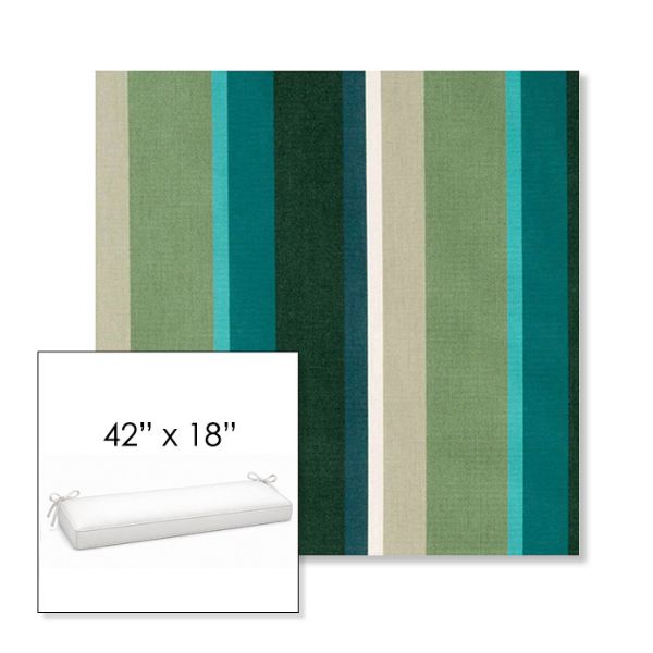 Picture of Beaming Lagoon | Sunbrella® 42" x 18" Outdoor Bench Cushion