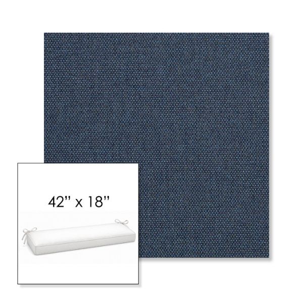 Picture of Blend Indigo | Sunbrella® 42" x 18" Outdoor Bench Cushion
