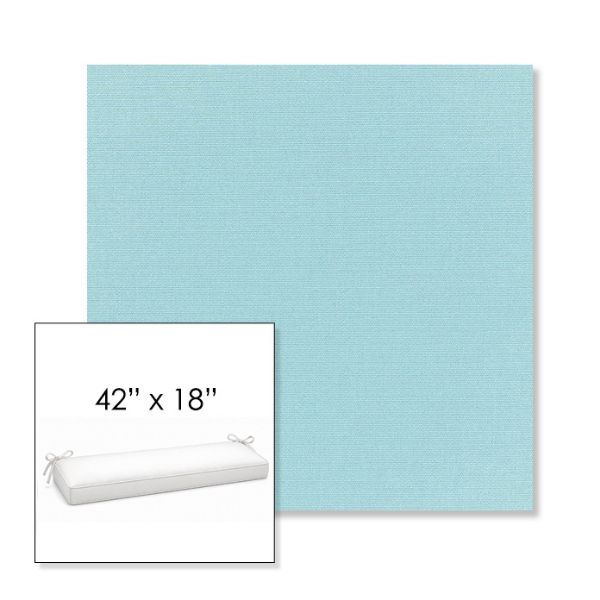 Picture of Canvas Mineral Blue | Sunbrella® 42" x 18" Outdoor Bench Cushion