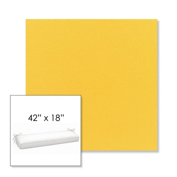 Picture of Canvas Sunflower Yellow | Sunbrella® 42" x 18" Outdoor Bench Cushion