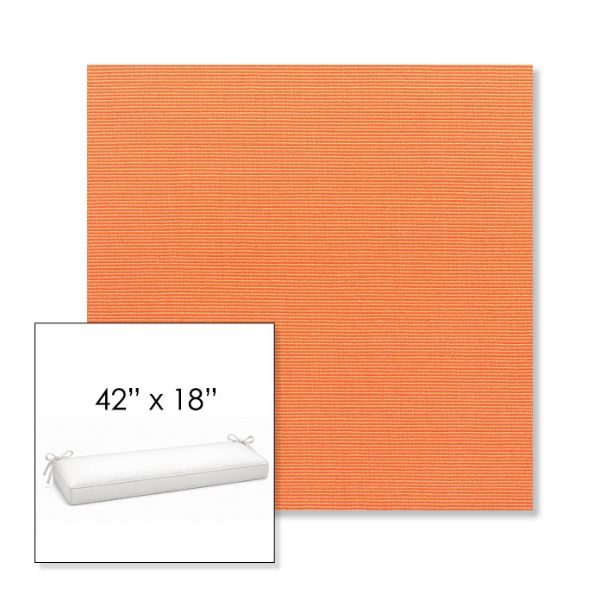 Picture of Canvas Tangerine | Sunbrella® 42" x 18" Outdoor Bench Cushion