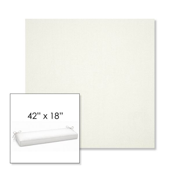 Picture of Canvas White | Sunbrella® 42" x 18" Outdoor Bench Cushion