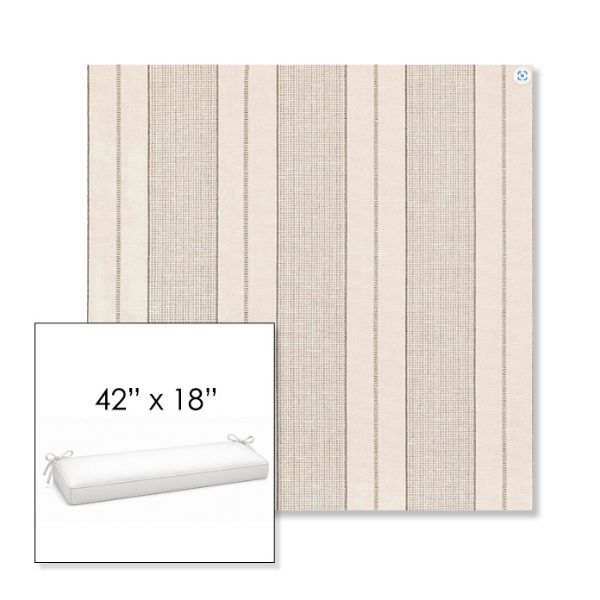 Picture of Carlo Graphite | Sunbrella® 42" x 18" Outdoor Bench Cushion