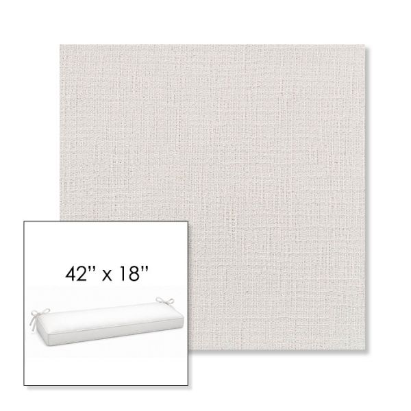 Picture of Cassava White | Sunbrella® 42" x 18" Outdoor Bench Cushion