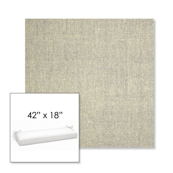 Picture of Chartres Pebble | Sunbrella® 42" x 18" Outdoor Bench Cushion